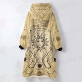 Human Hands Hold The Sun SDN-1030 Oversized Sherpa Blanket Hoodie