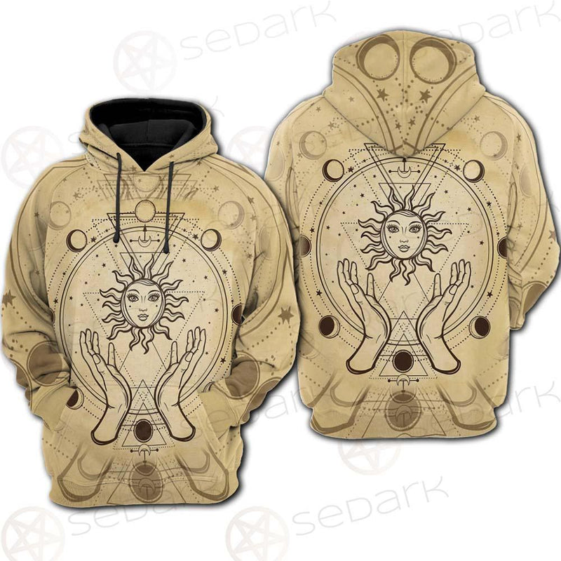 Human Hands Hold The Sun SDN-1030 Hoodie Raglan
