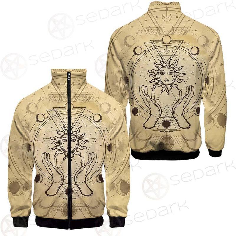 Human Hands Hold The Sun SDN-1030 Stand-up Collar Jacket