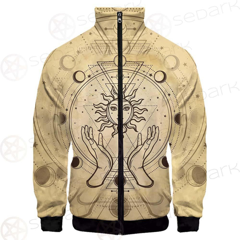 Human Hands Hold The Sun SDN-1030 Stand-up Collar Jacket