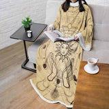 Human Hands Hold The Sun SDN-1030 Sleeved Blanket