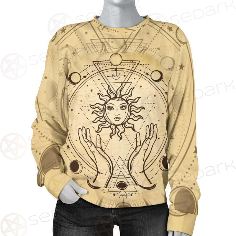 Human Hands Hold The Sun SDN-1030 Unisex Sweatshirt