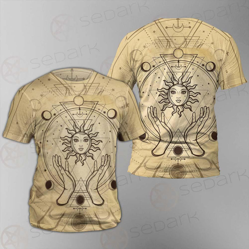 Human Hands Hold The Sun SDN-1030 Unisex T-shirt