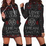 Pentagram And Inscription SDN-1031 Hoodie Dress