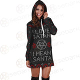 Pentagram And Inscription SDN-1031 Hoodie Dress