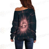 Mystical Geometry Symbol SDN-1032 Off Shoulder Sweaters
