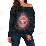 Mystical Geometry Symbol SDN-1032 Off Shoulder Sweaters