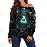 Vector Illustration On A Black Background SDN-1033 Off Shoulder Sweaters