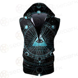 Vector Illustration On A Black Background SDN-1033 Zip Sleeveless Hoodie