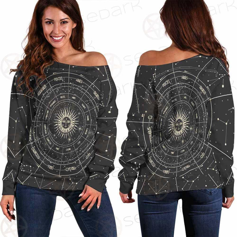Moonlight Activity In Vintage SDN-1034 Off Shoulder Sweaters