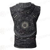 Moonlight Activity In Vintage SDN-1034 Zip Sleeveless Hoodie