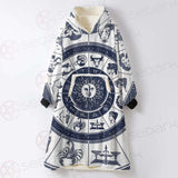 Zodiac Astrology Circle SDN-1035 Oversized Sherpa Blanket Hoodie