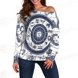 Zodiac Astrology Circle SDN-1035 Off Shoulder Sweaters