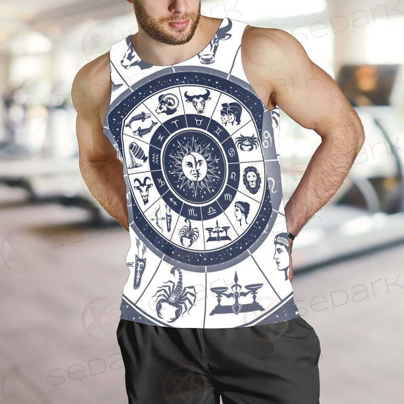 Zodiac Astrology Circle SDN-1035 Men Tank-tops
