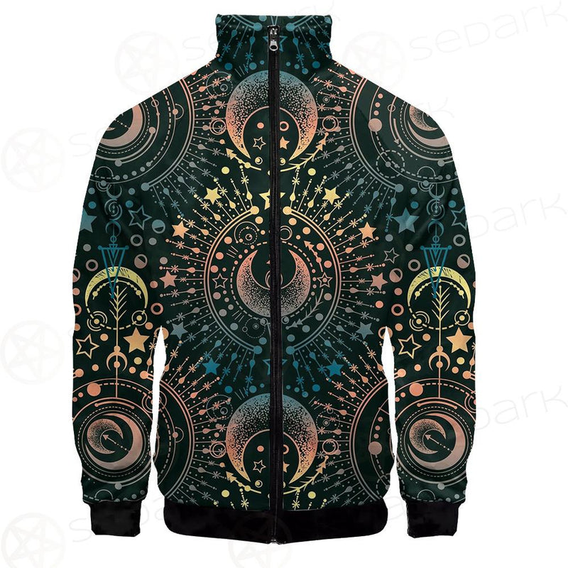 Spirituality And Occultism Stand-up Collar Jacket