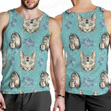 Seamless Pattern In Tatto Art SDN-1039 Men Tank-tops