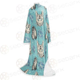 Seamless Pattern In Tatto Art SDN-1039 Sleeved Blanket