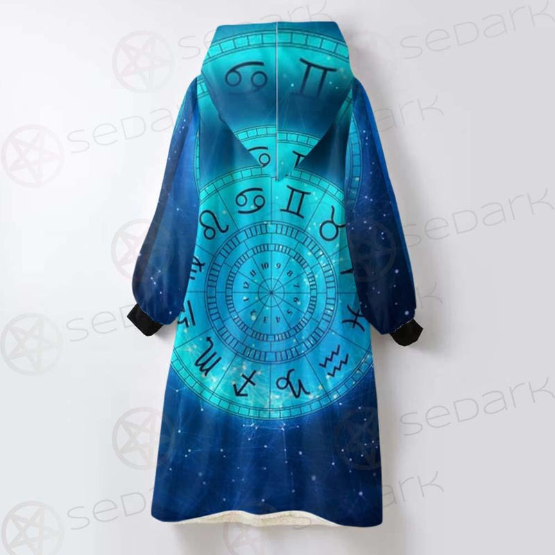 Zodiac Astrology Signs For Horoscope SDN-1042 Oversized Sherpa Blanket Hoodie