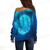 Zodiac Astrology Signs For Horoscope SDN-1042 Off Shoulder Sweaters