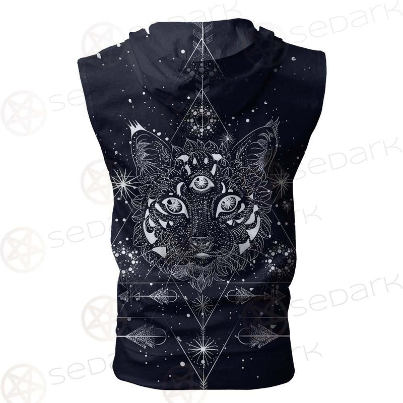 The Masonic Tattoo SDN-1043 Zip Sleeveless Hoodie