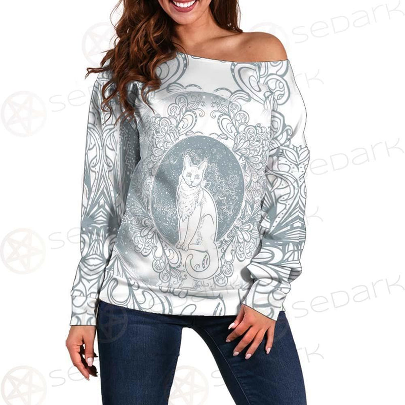 Vector Illustration For All Saints Day SDN-1044 Off Shoulder Sweaters