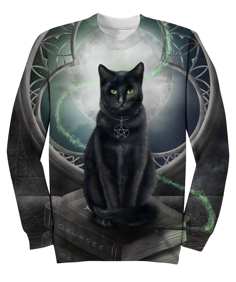 Pretty Stuff Balck Cat Familiar Sweatshirt