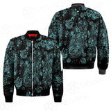 Black Sphynx Cat Tattoo Pattern Bomber Jacket