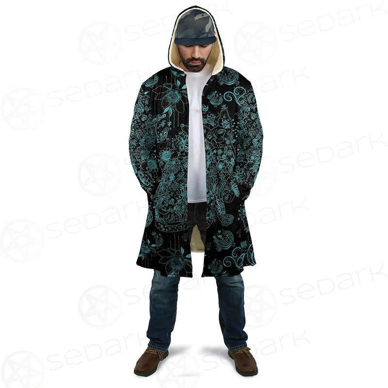 Black Sphynx Cat Tattoo Pattern  Cloak no bag