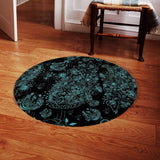 Black Sphynx Cat Tattoo SDN-1048 Round Carpet