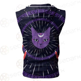 Moon On Night Sky SDN-1049 Zip Sleeveless Hoodie