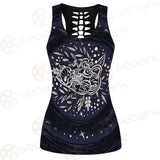 Mystical Cat Skeleton Lies In The Grass SDN-1050 Women Tank Top