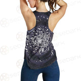 Mystical Cat Skeleton Lies In The Grass SDN-1050 Women Tank Top