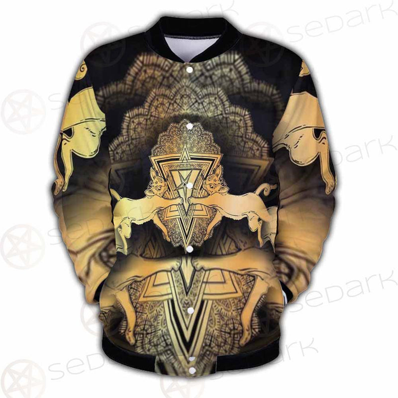 Jumping Silhouette Portrait SDN-1051 Button Jacket