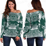 Cat Jumping Seamless Pattern SDN-1052 Off Shoulder Sweaters