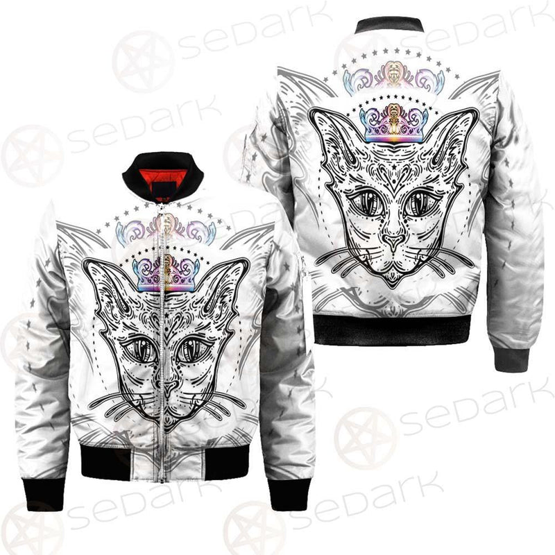 Cat Head Portrait With A Crown SDN-1053 Jacket