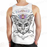 Cat Head Portrait With A Crown SDN-1053 Men Tank-tops