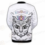 Cat Head Portrait With A Crown SDN-1053 Button Jacket