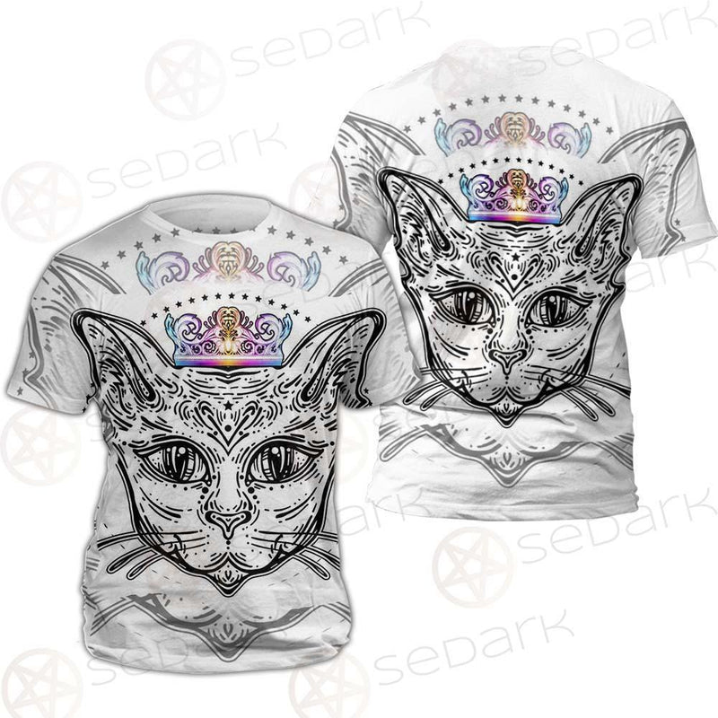 Cat Head Portrait With A Crown SDN-1053 Unisex T-shirt