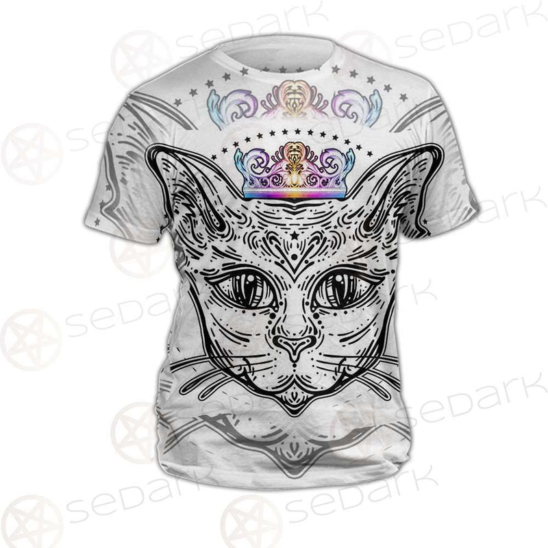 Cat Head Portrait With A Crown SDN-1053 Unisex T-shirt