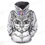 Cat Head Portrait With A Crown SDN-1053 Hoodie & Zip-up Hoodie