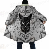 Black Cat Face With Floral Elements. SDN-1054 Cloak