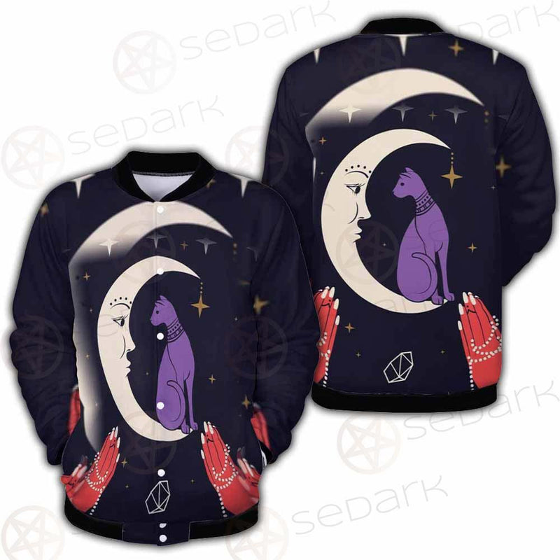 I Am A Moonchild Text SDN-1055 Button Jacket