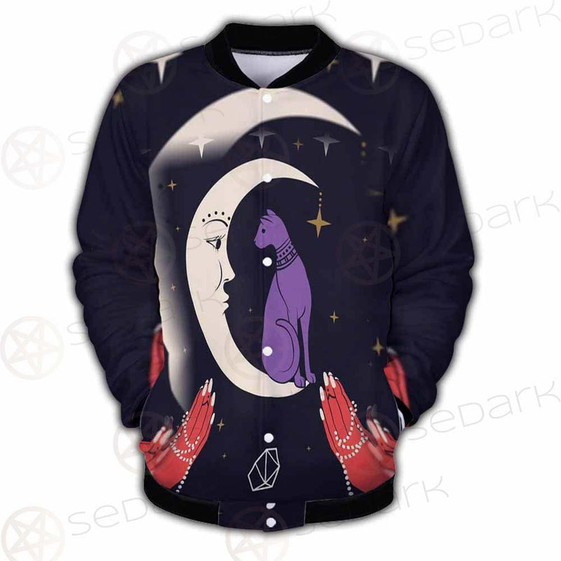 I Am A Moonchild Text SDN-1055 Button Jacket