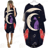 I Am A Moonchild Text SDN-1055 Batwing Pocket Dress