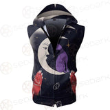 I Am A Moonchild Text SDN-1055 Zip Sleeveless Hoodie