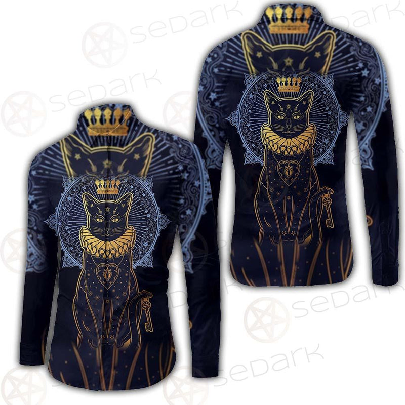 Black Cat Silhouette Portrait SDN-1056 Shirt Allover