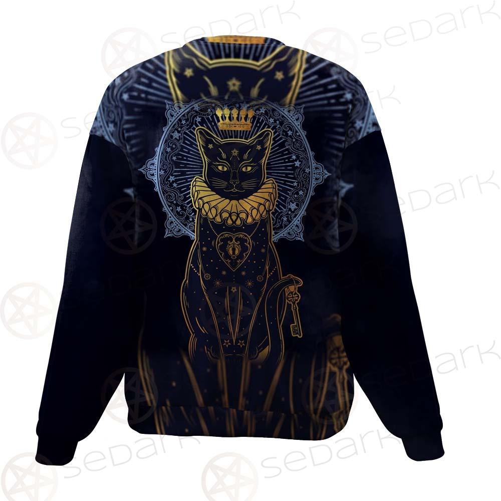 Black Cat Silhouette Portrait SDN-1056 Unisex Sweatshirt