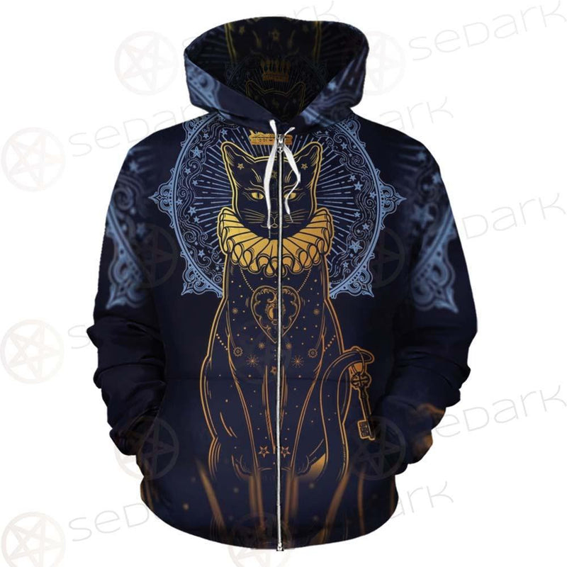 Black Cat Silhouette Portrait SDN-1056 Hoodie & Zip-up Hoodie