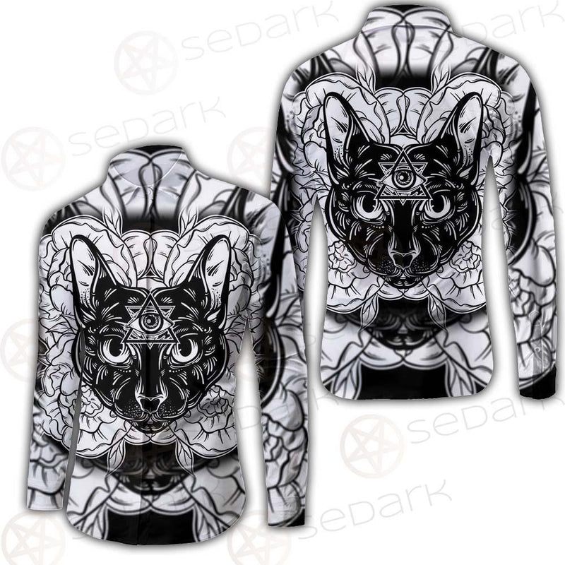 Ustration Of Cat With Flowers SDN-1057 Shirt Allover