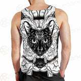 Ustration Of Cat With Flowers SDN-1057 Men Tank-tops